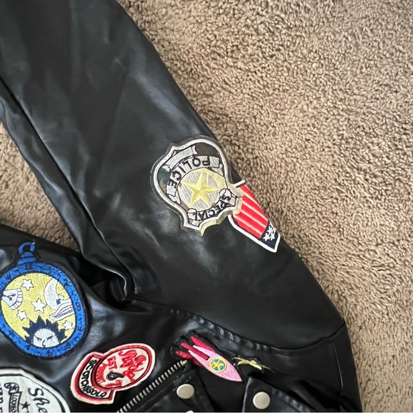 Leather Jacket with Patches - Picture 3 of 4